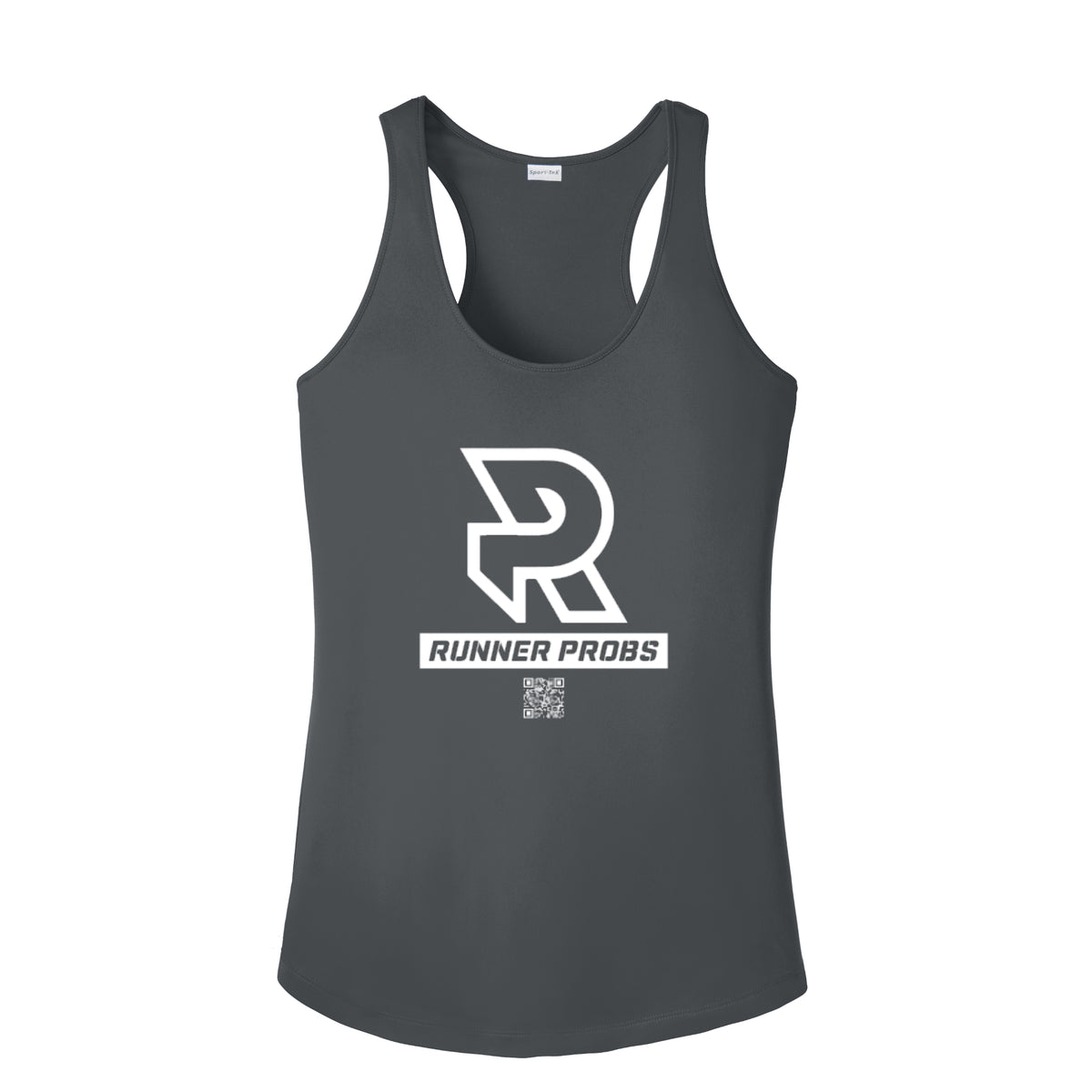 LOGO (White) - Womens Competitor Racerback Tank