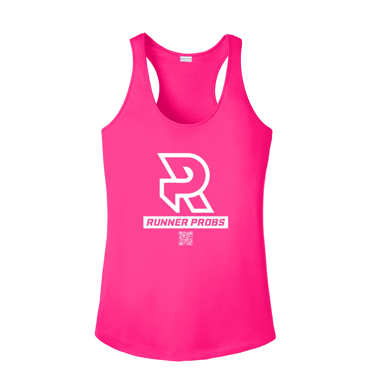 LOGO (White) - Womens Competitor Racerback Tank