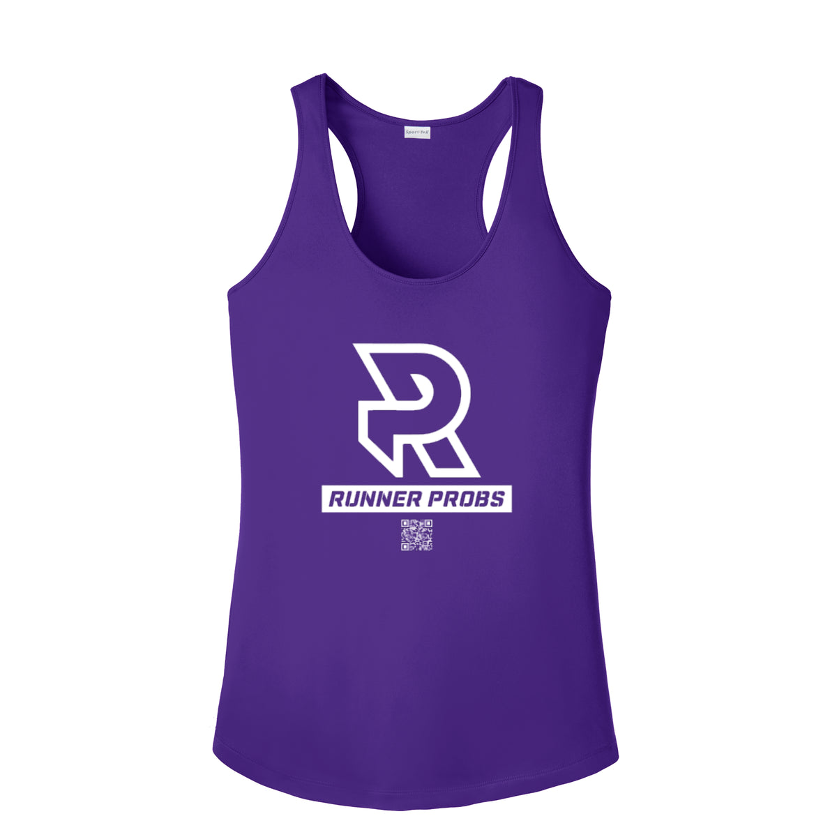 LOGO (White) - Womens Competitor Racerback Tank