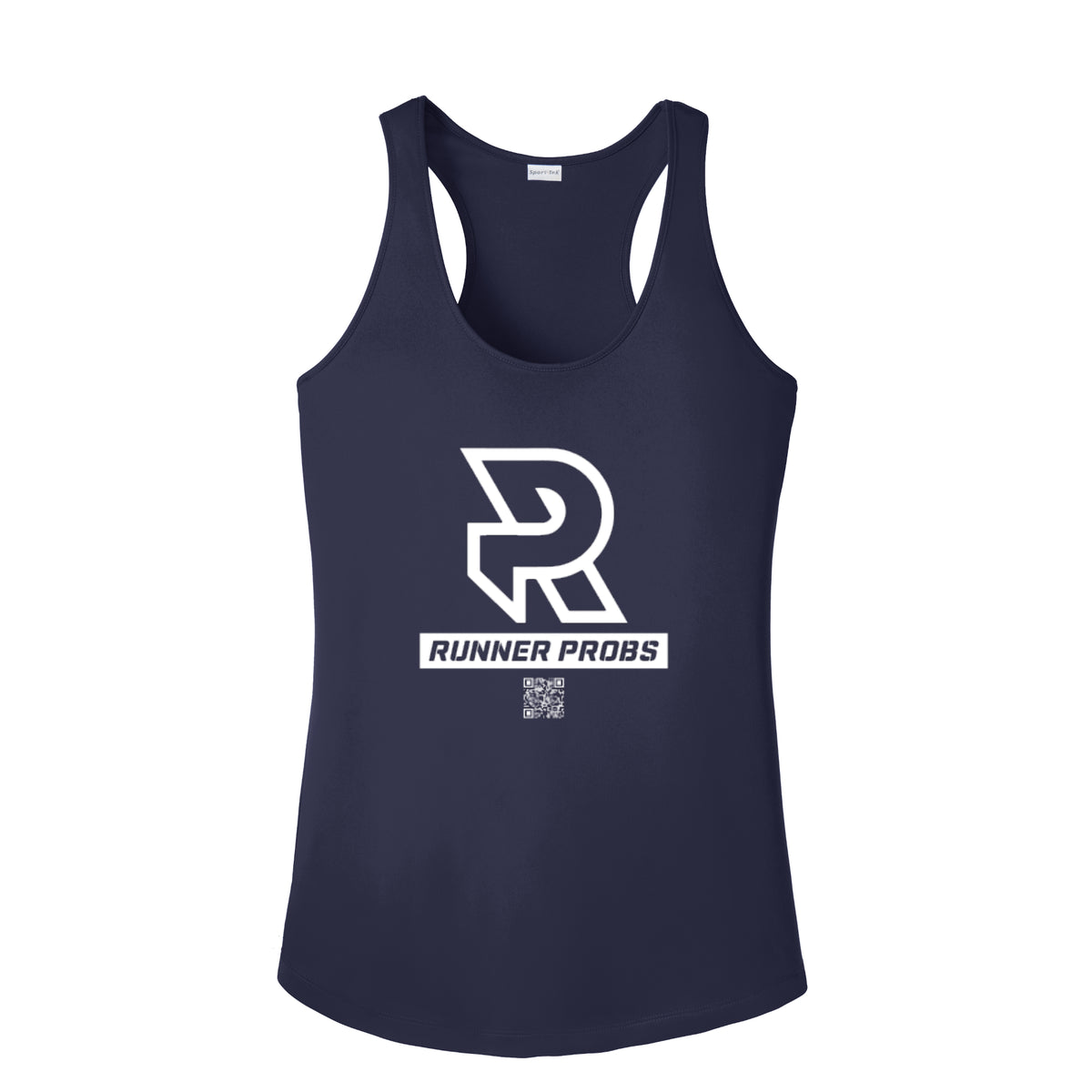 LOGO (White) - Womens Competitor Racerback Tank