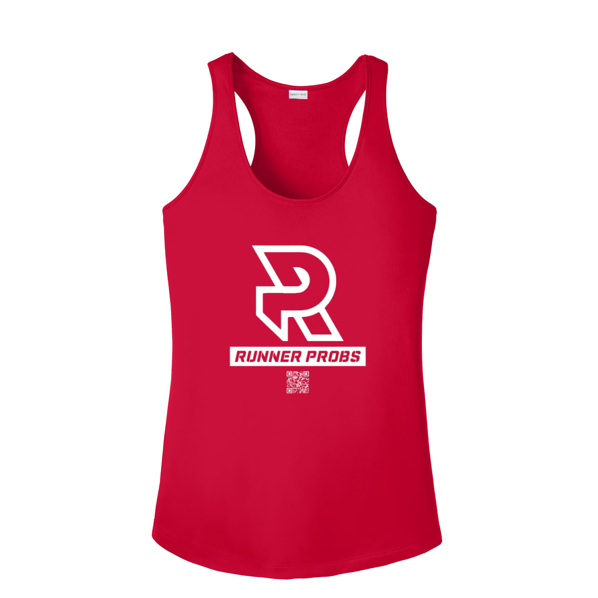 LOGO (White) - Womens Competitor Racerback Tank