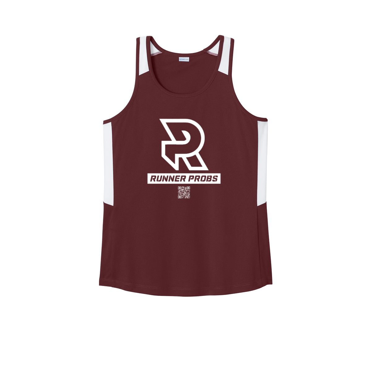 LOGO (White) - Womens Club Track Tank