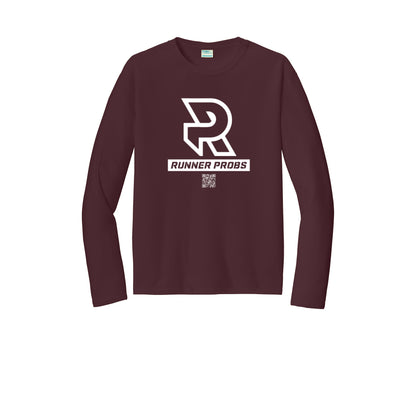 LOGO (White) - Long Sleeve Performance Tee