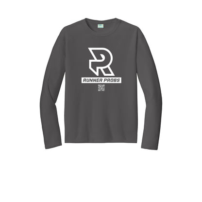 LOGO (White) - Long Sleeve Performance Tee
