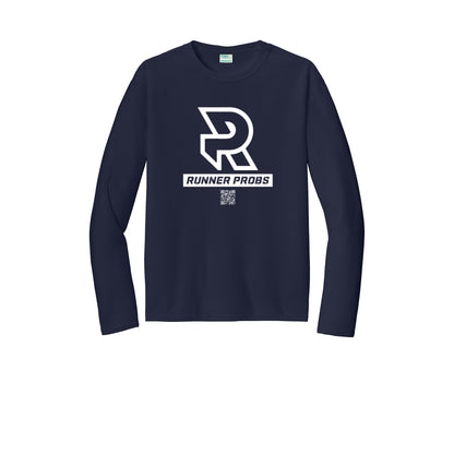 LOGO (White) - Long Sleeve Performance Tee