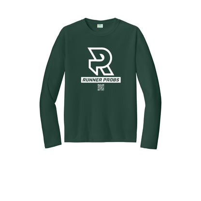 LOGO (White) - Long Sleeve Performance Tee