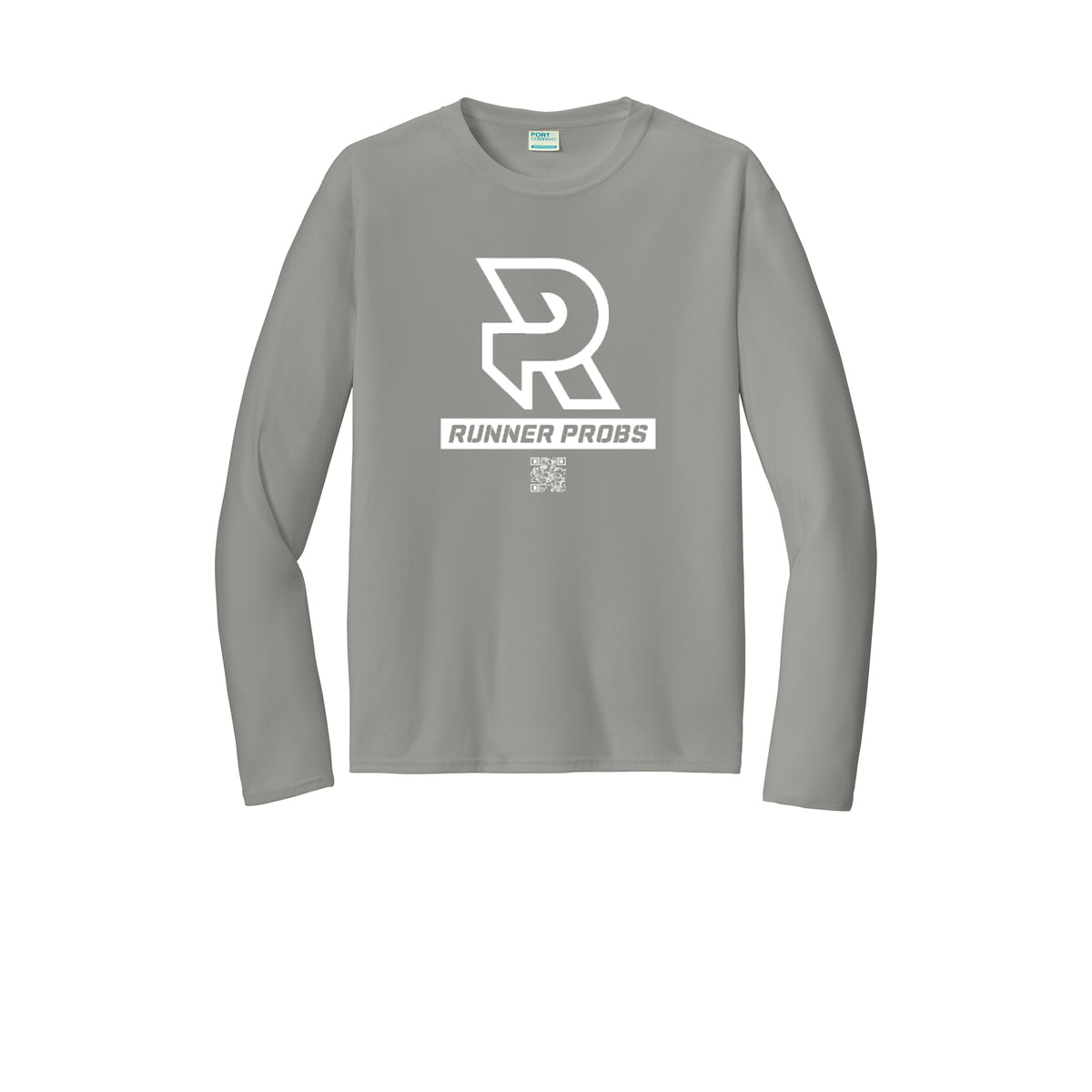 LOGO (White) - Long Sleeve Performance Tee