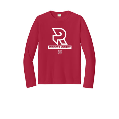 LOGO (White) - Long Sleeve Performance Tee