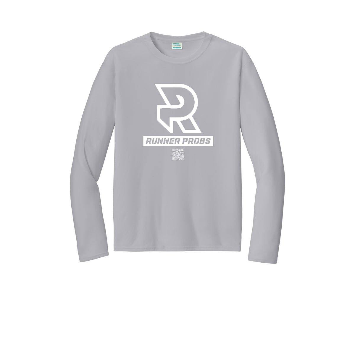 LOGO (White) - Long Sleeve Performance Tee