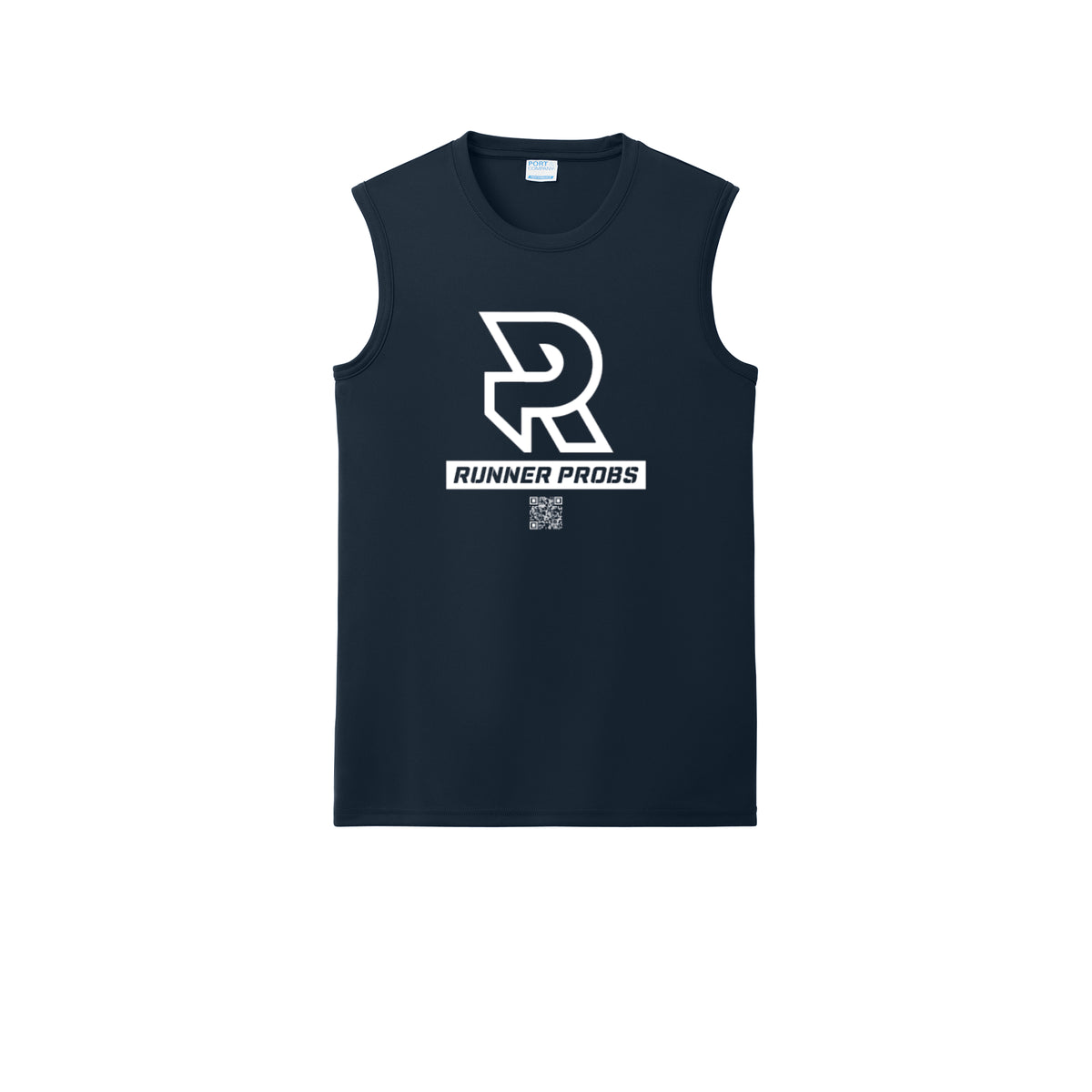 LOGO (White) - Sleeveless Performance Tee