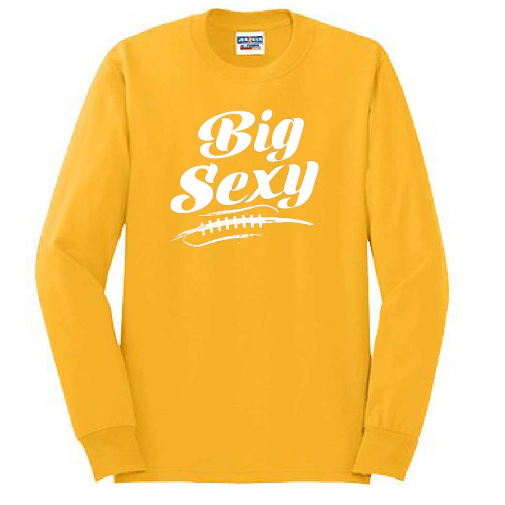 BIG SEXY (White) (A) - Long Sleeve T-Shirt