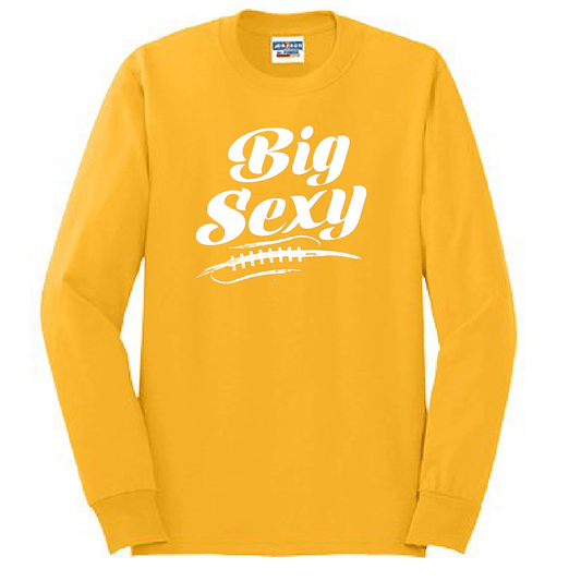 BIG SEXY (White) (A) - Long Sleeve T-Shirt