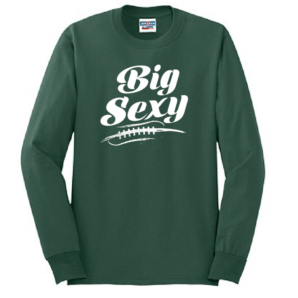 BIG SEXY (White) (A) - Long Sleeve T-Shirt