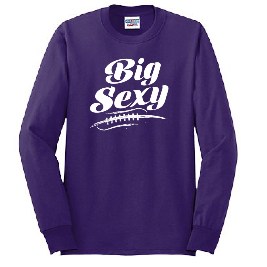 BIG SEXY (White) (A) - Long Sleeve T-Shirt