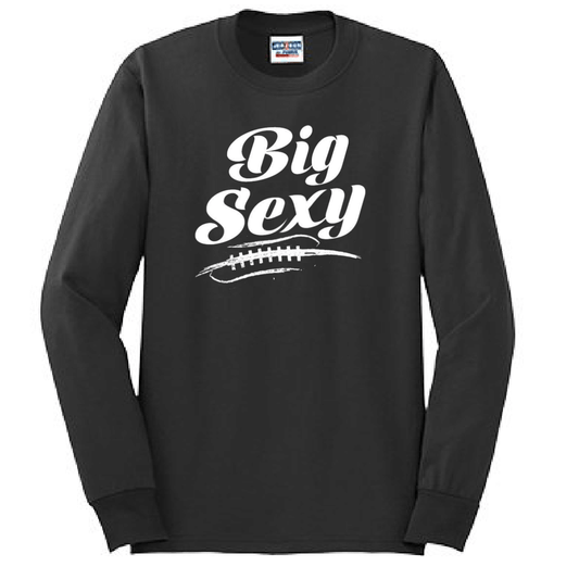 BIG SEXY (White) (A) - Long Sleeve T-Shirt