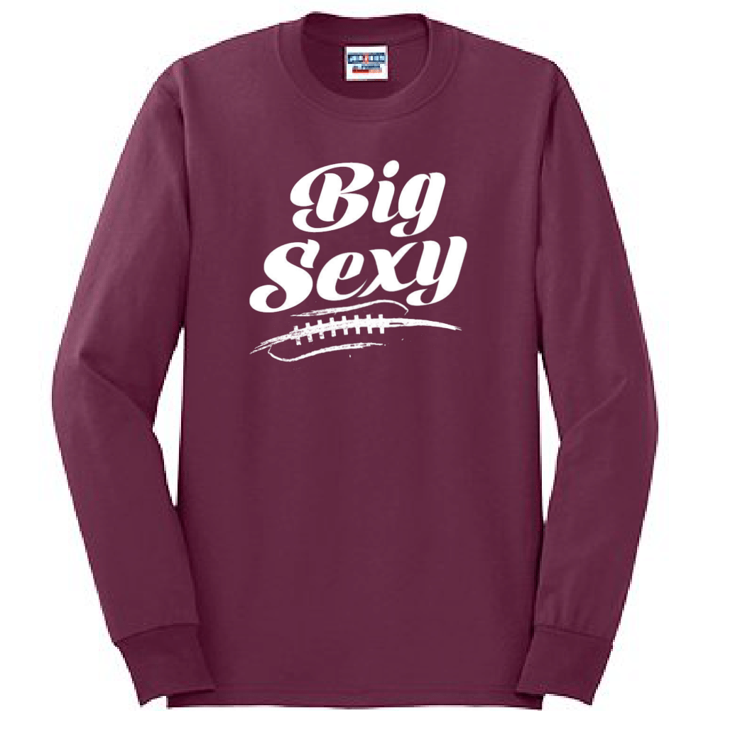 BIG SEXY (White) (A) - Long Sleeve T-Shirt