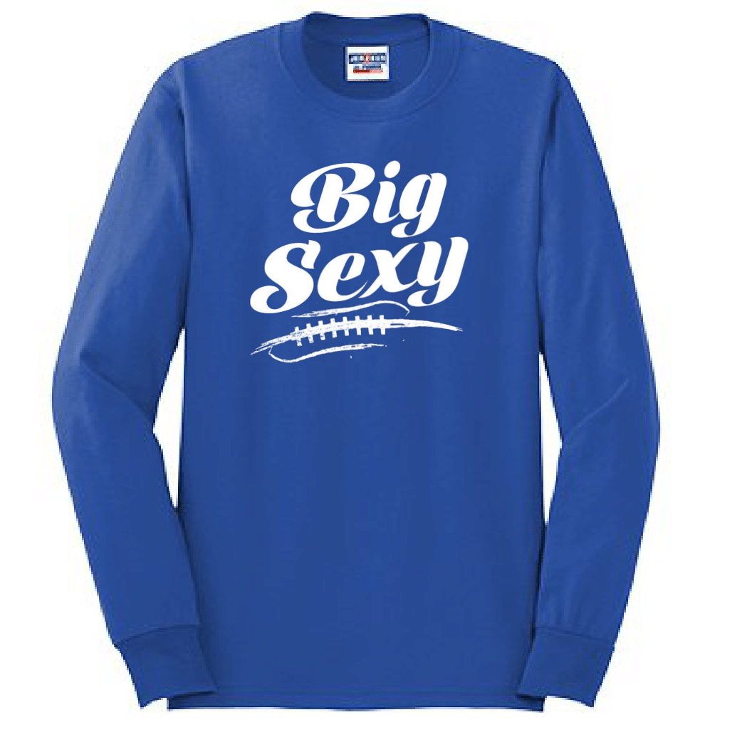 BIG SEXY (White) (A) - Long Sleeve T-Shirt
