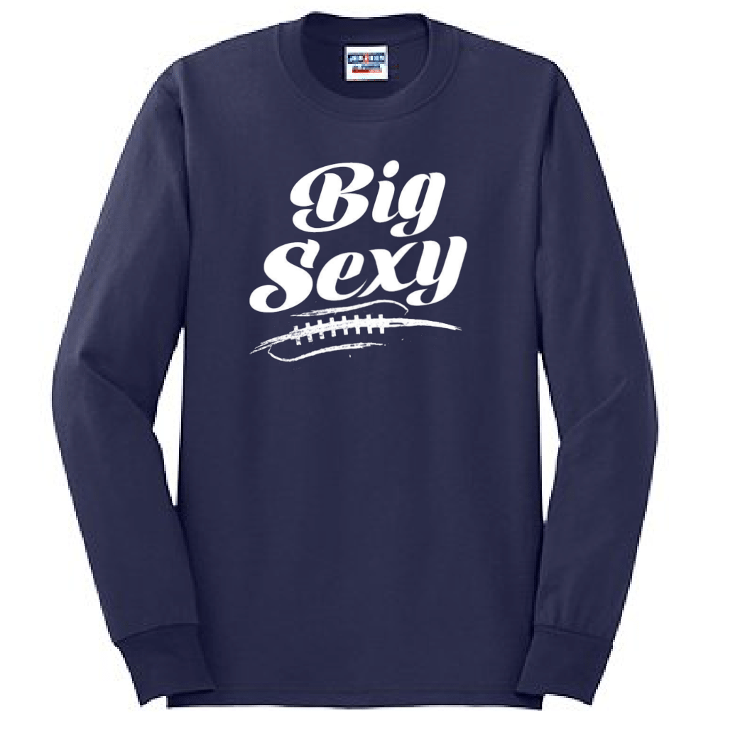 BIG SEXY (White) (A) - Long Sleeve T-Shirt