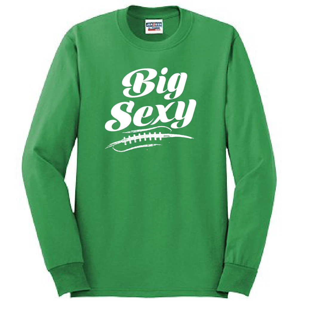 BIG SEXY (White) (A) - Long Sleeve T-Shirt