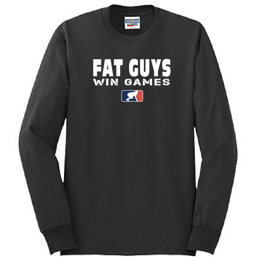 FAT GUYS WIN GAMES - Long Sleeve T-Shirt