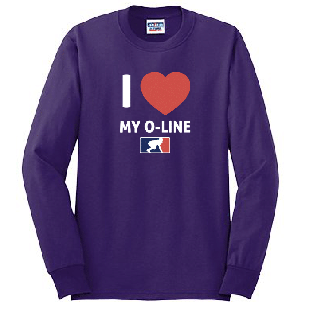 I <3 MY O-LINE - Tall Long Sleeve T-Shirt