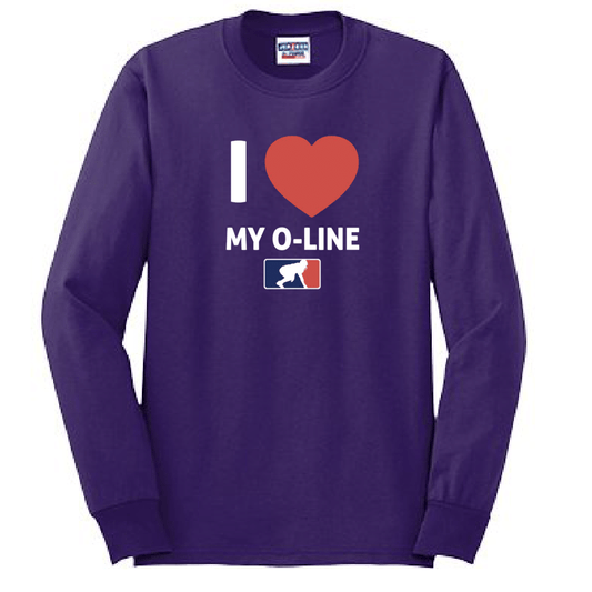 I <3 MY O-LINE - Tall Long Sleeve T-Shirt