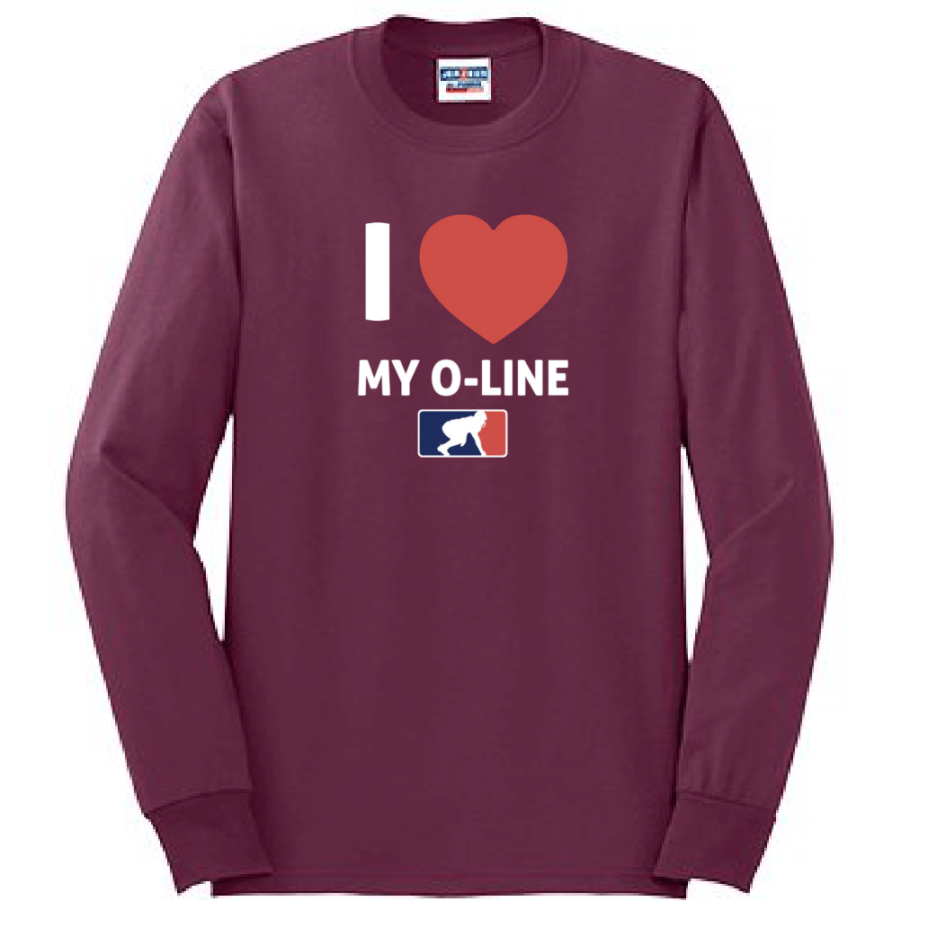 I <3 MY O-LINE - Tall Long Sleeve T-Shirt
