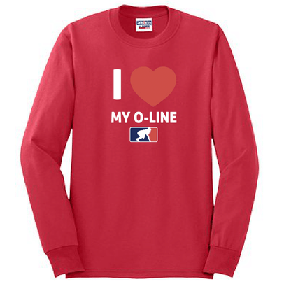 I <3 MY O-LINE - Tall Long Sleeve T-Shirt