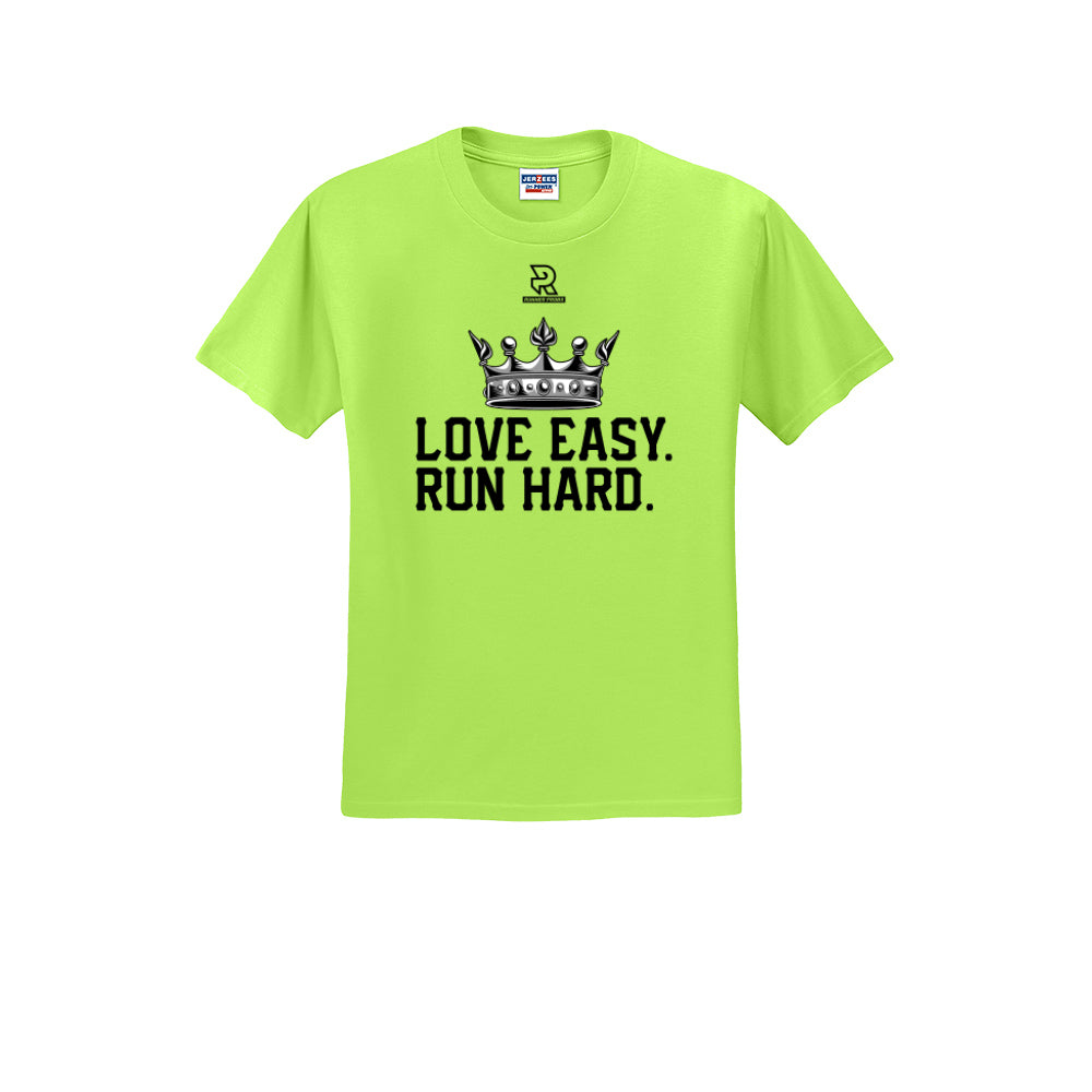 LOVE EASY RUN HARD (White) - Short Sleeve Cotton Tee