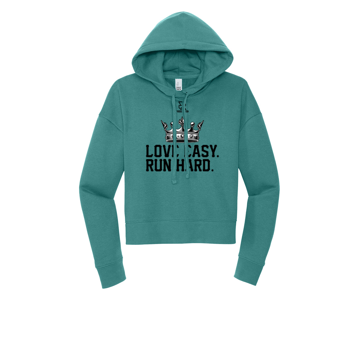 LOVE EASY RUN HARD (Black) - Womens Fleece Hoodie