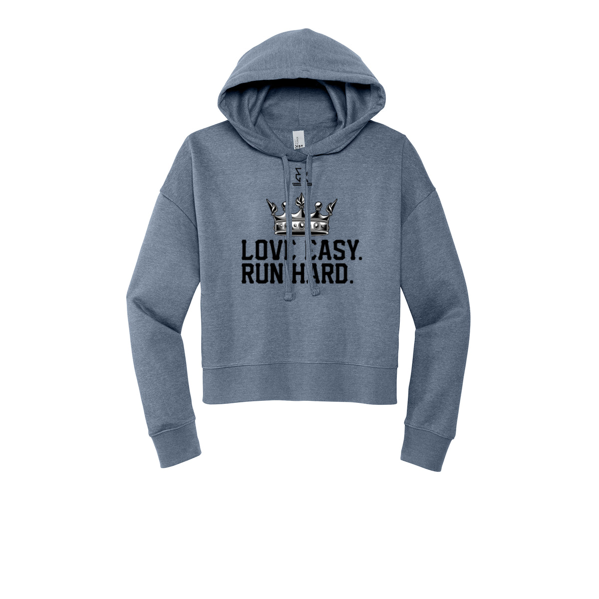 LOVE EASY RUN HARD (Black) - Womens Fleece Hoodie