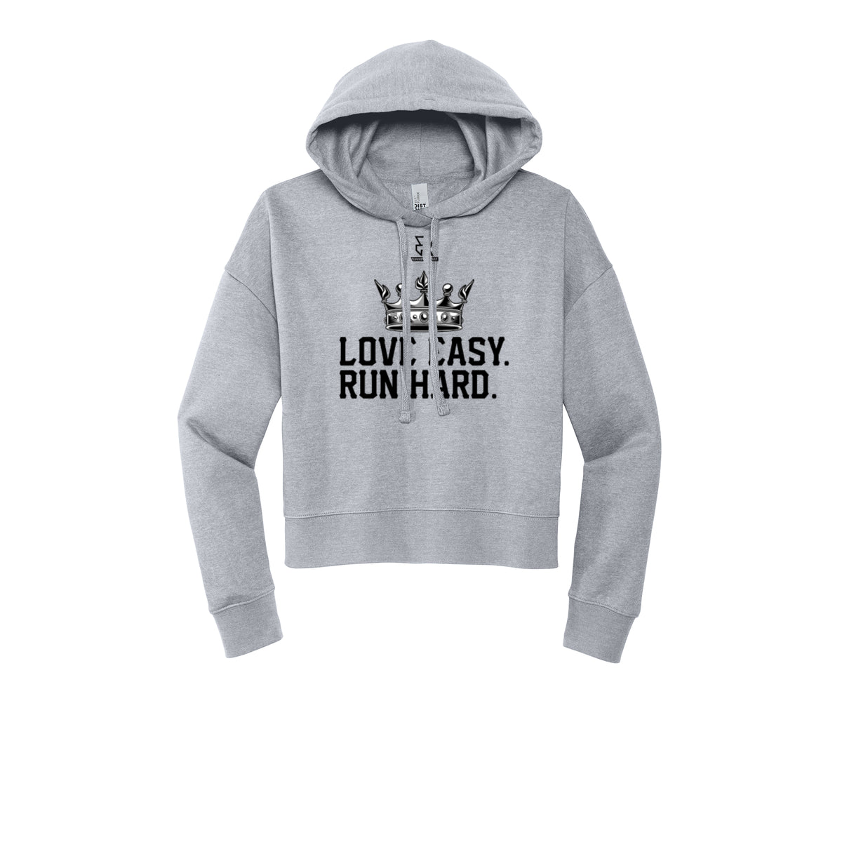 LOVE EASY RUN HARD (Black) - Womens Fleece Hoodie