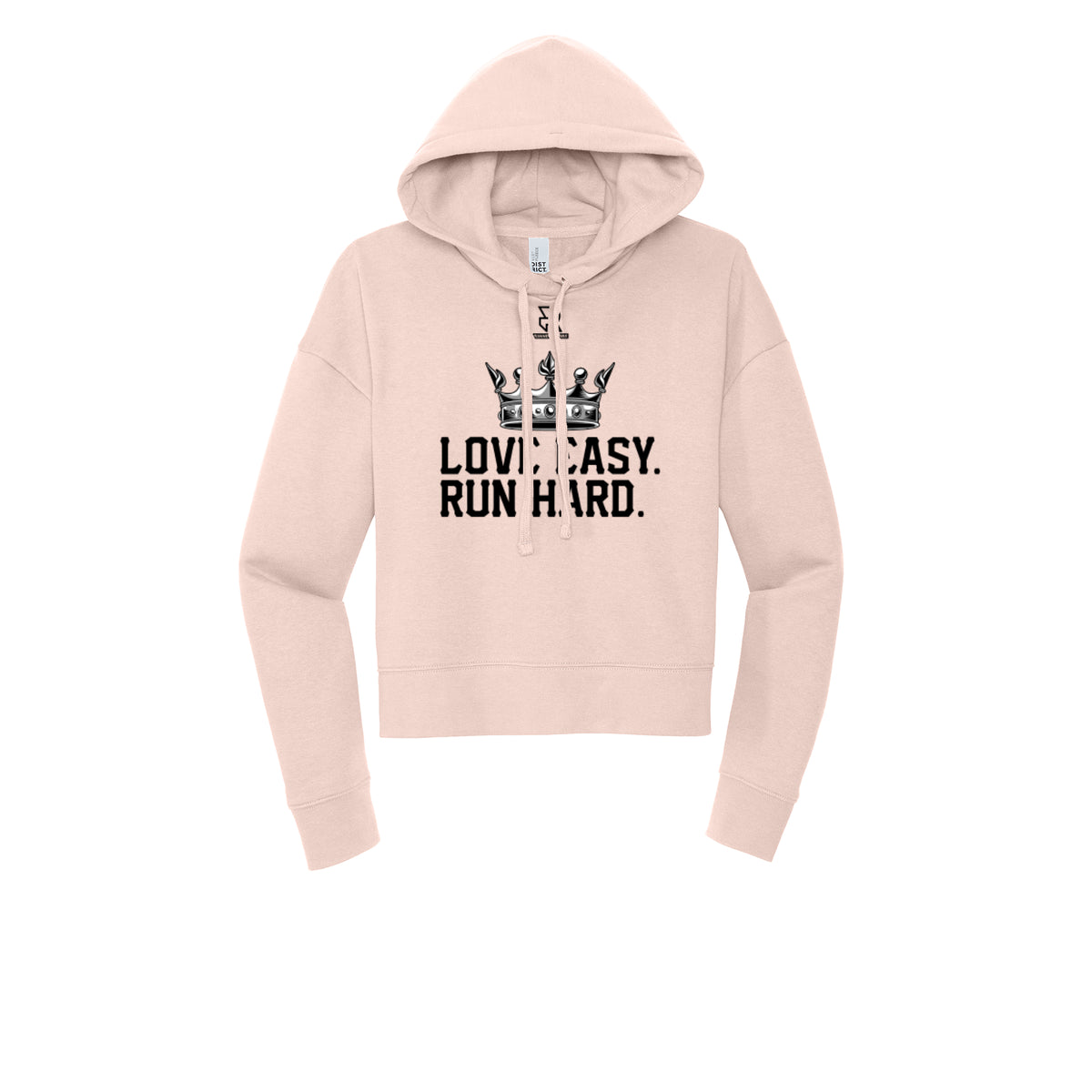 LOVE EASY RUN HARD (Black) - Womens Fleece Hoodie