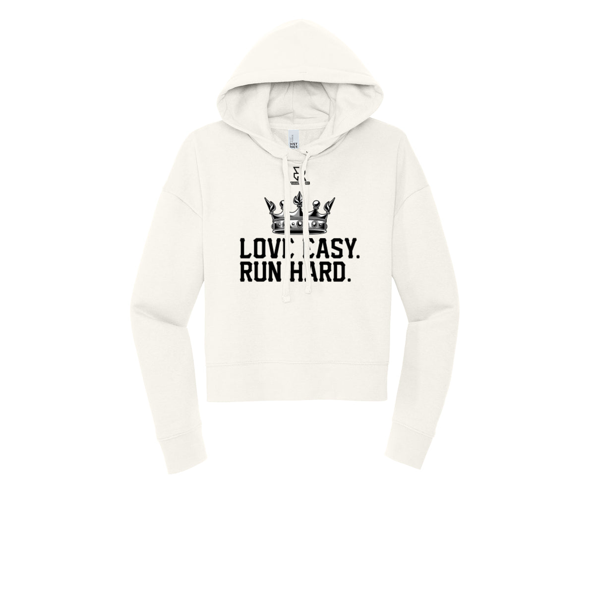 LOVE EASY RUN HARD (Black) - Womens Fleece Hoodie