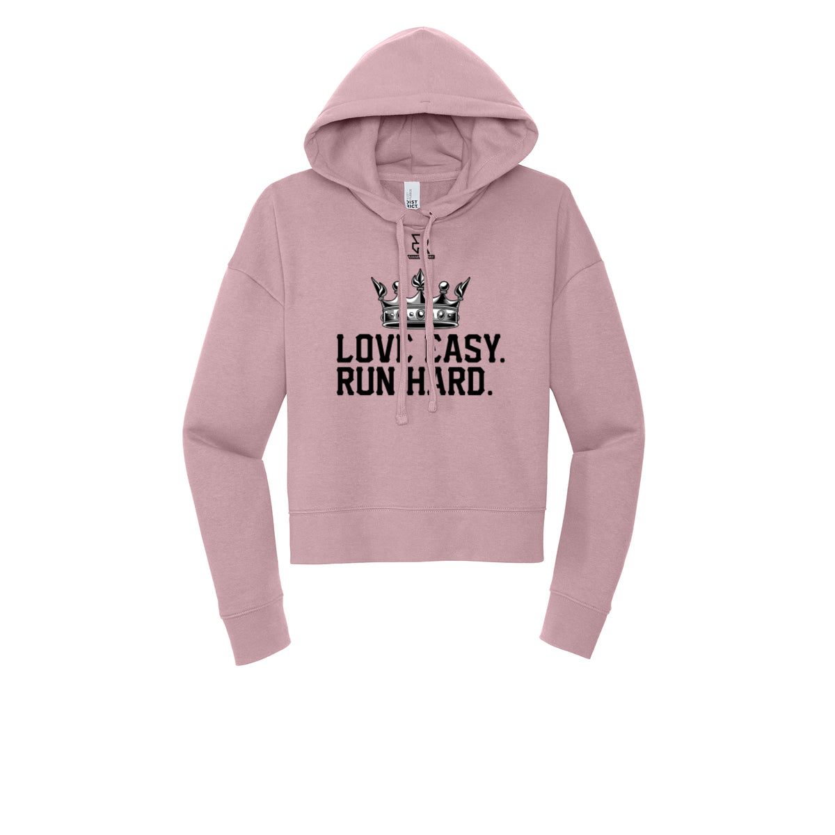 LOVE EASY RUN HARD (Black) - Womens Fleece Hoodie