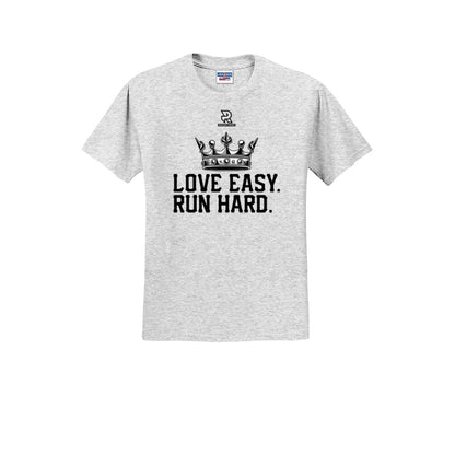 LOVE EASY RUN HARD (Black) - Short Sleeve Cotton Tee
