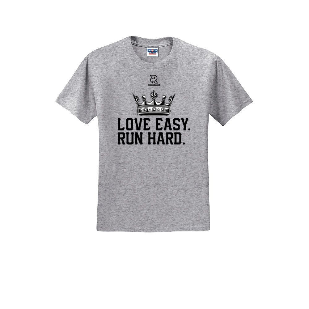 LOVE EASY RUN HARD (Black) - Short Sleeve Cotton Tee