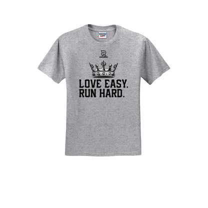 LOVE EASY RUN HARD (Black) - Short Sleeve Cotton Tee
