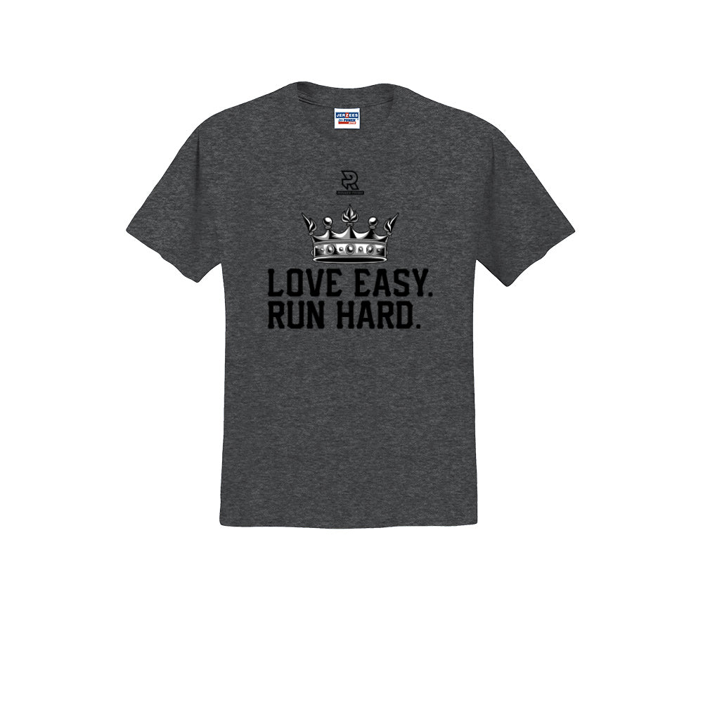 LOVE EASY RUN HARD (Black) - Short Sleeve Cotton Tee