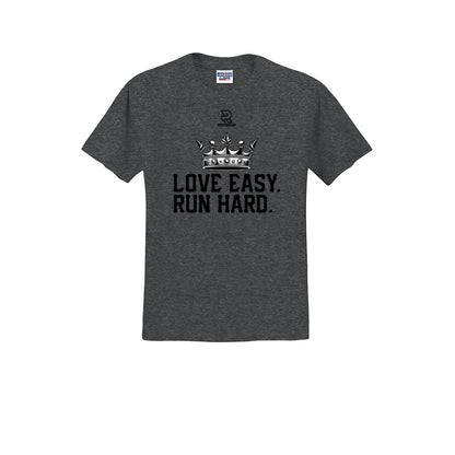 LOVE EASY RUN HARD (Black) - Short Sleeve Cotton Tee