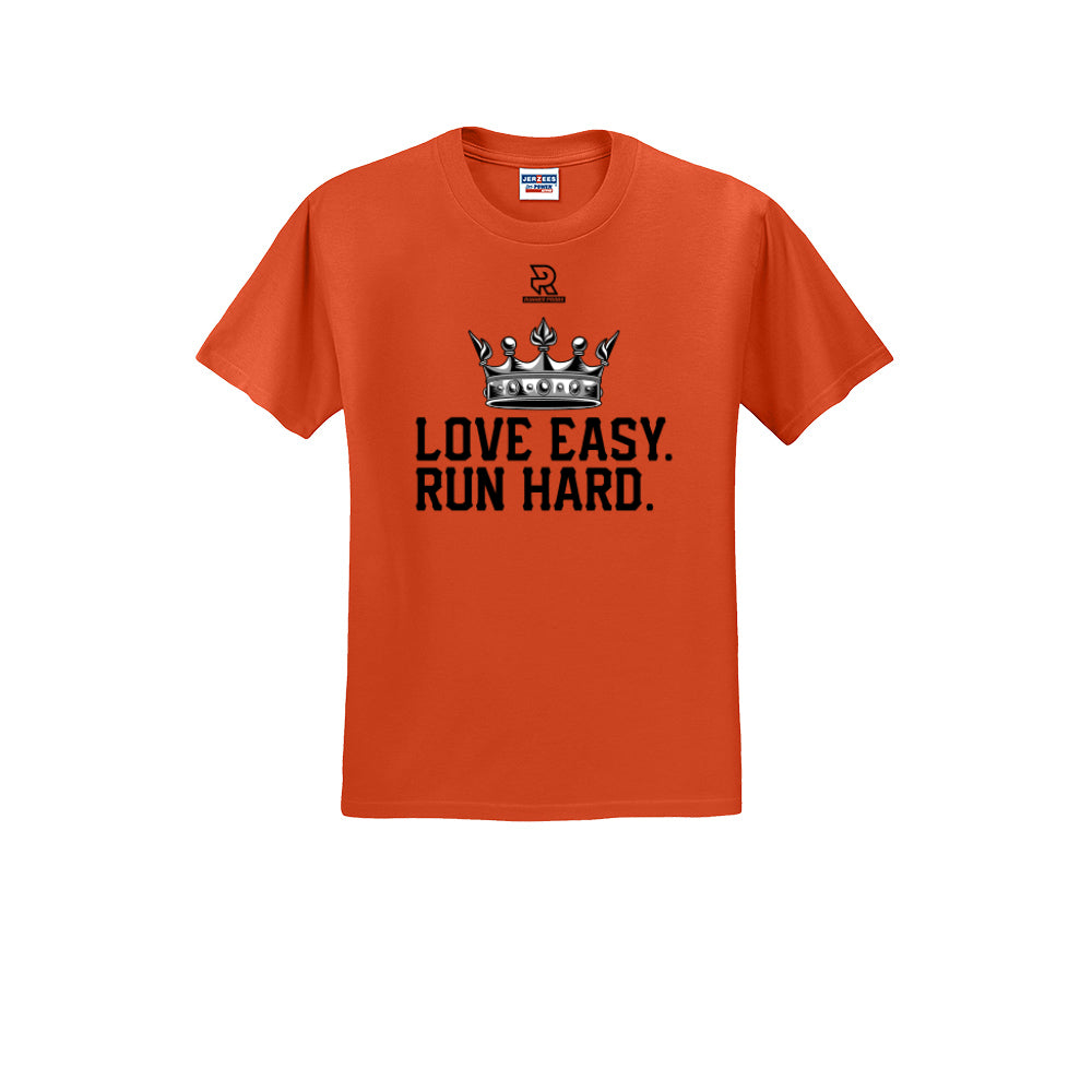 LOVE EASY RUN HARD (Black) - Short Sleeve Cotton Tee