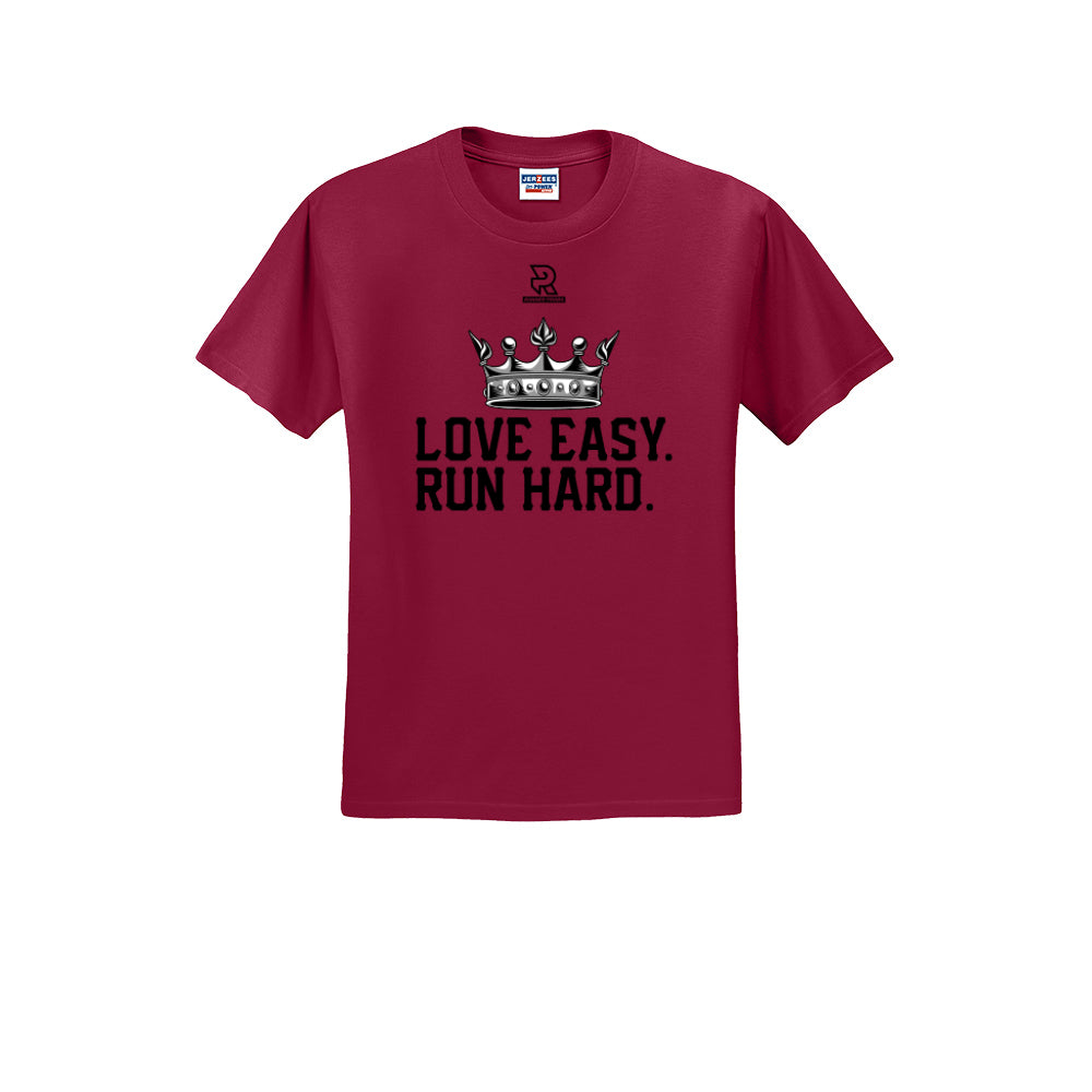 LOVE EASY RUN HARD (Black) - Short Sleeve Cotton Tee