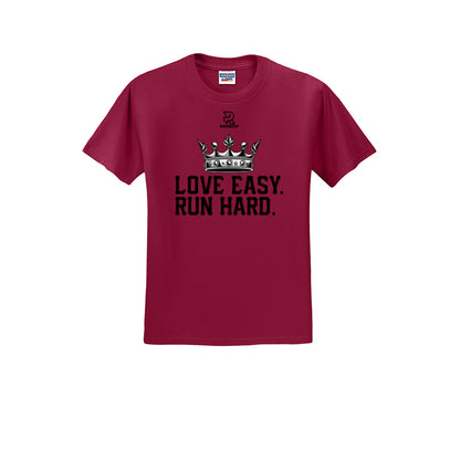 LOVE EASY RUN HARD (Black) - Short Sleeve Cotton Tee
