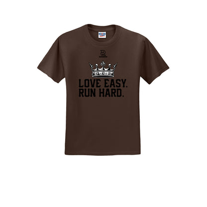 LOVE EASY RUN HARD (Black) - Short Sleeve Cotton Tee