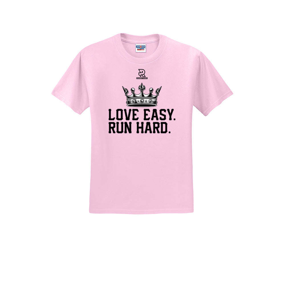 LOVE EASY RUN HARD (Black) - Short Sleeve Cotton Tee