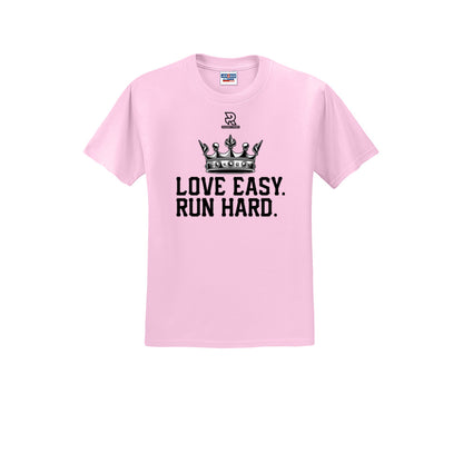 LOVE EASY RUN HARD (Black) - Short Sleeve Cotton Tee