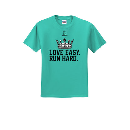 LOVE EASY RUN HARD (Black) - Short Sleeve Cotton Tee