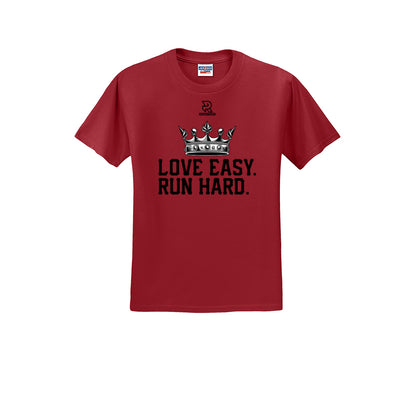 LOVE EASY RUN HARD (Black) - Short Sleeve Cotton Tee