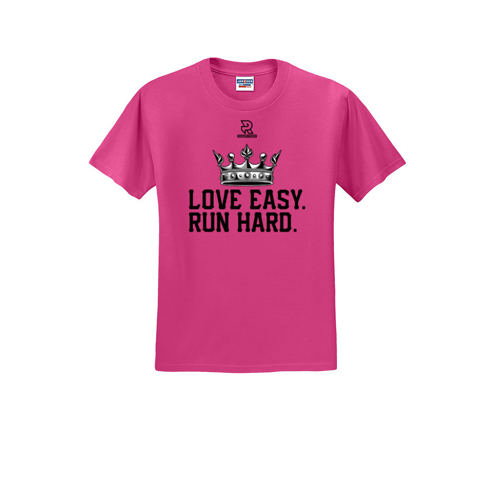LOVE EASY RUN HARD (Black) - Short Sleeve Cotton Tee