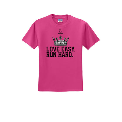 LOVE EASY RUN HARD (Black) - Short Sleeve Cotton Tee